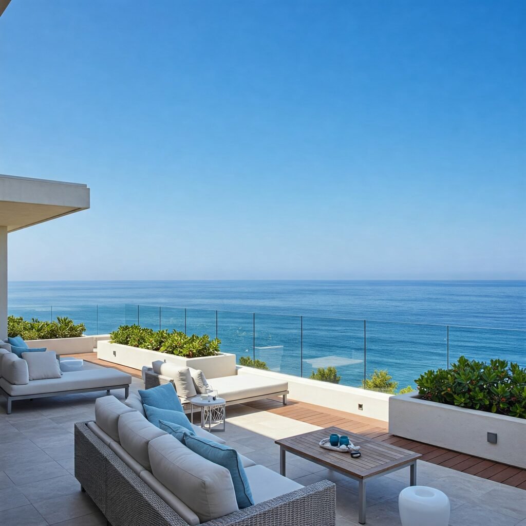 California Coastal Resort Terrace Ocean View