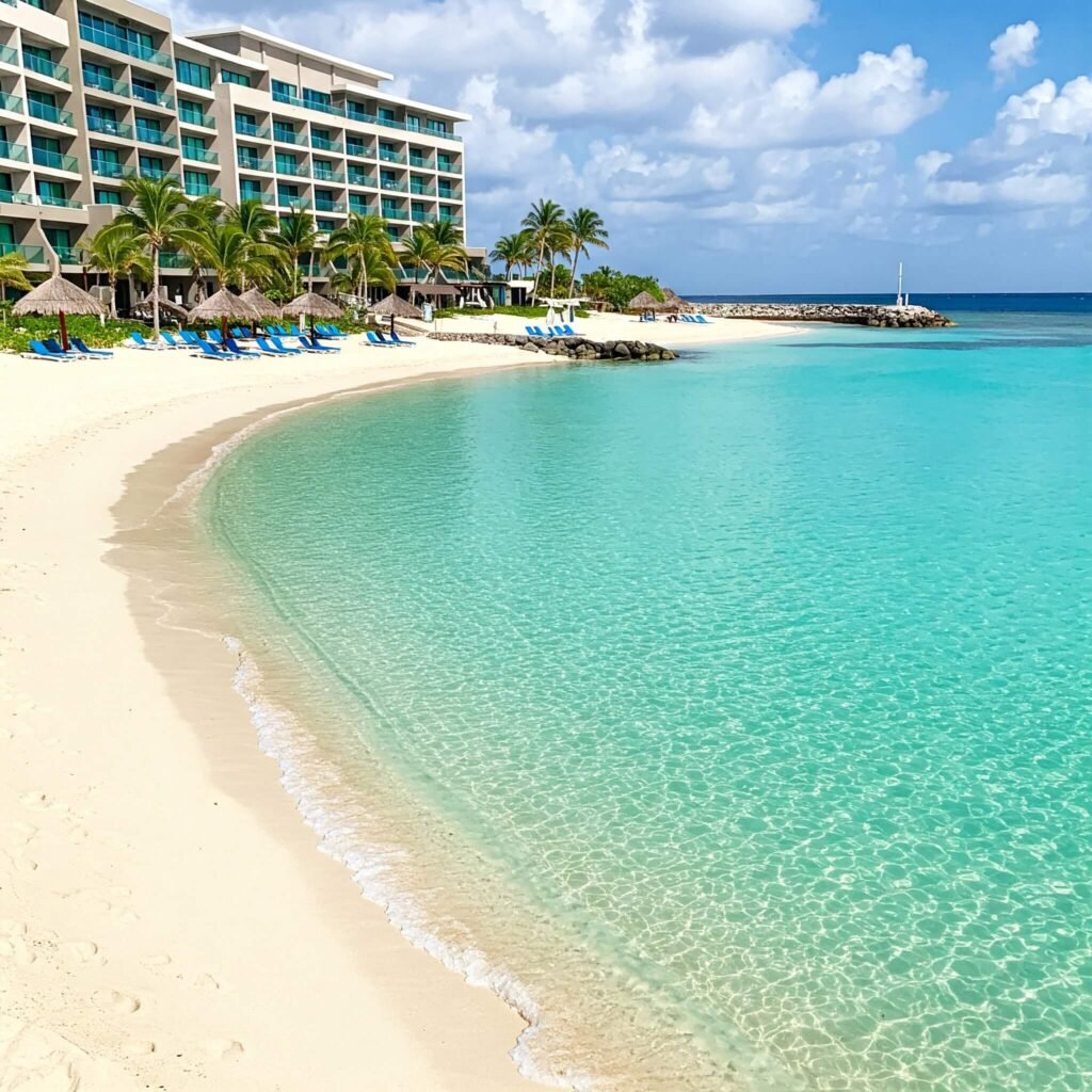 Beachfront View at a Luxury Resort