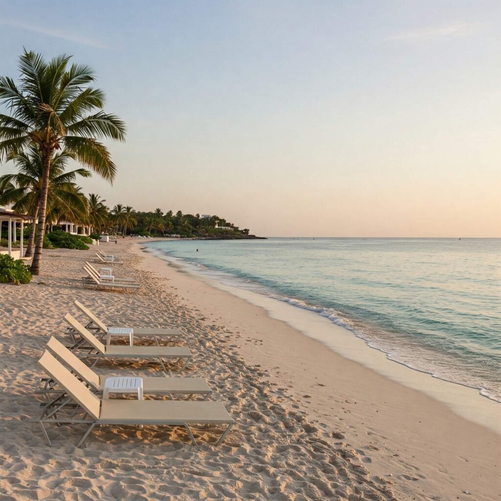 Pristine Beach at Luxury Resort