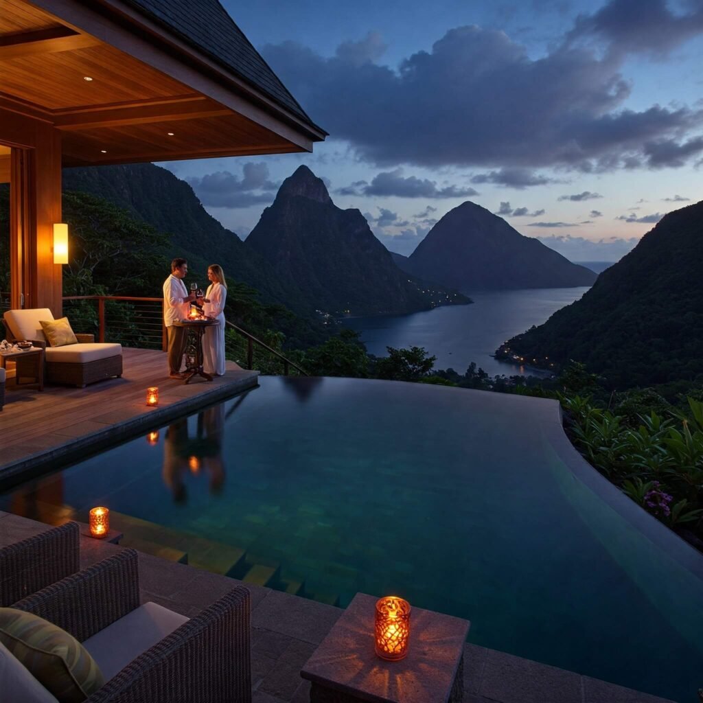 Jade Mountain infinity pool suite