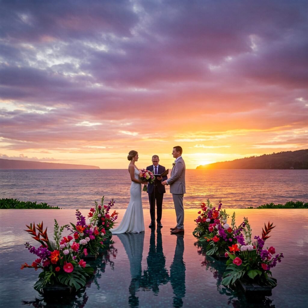 Sunset Wedding Ceremony Hawaii