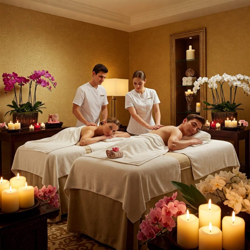 Couples massage luxury spa