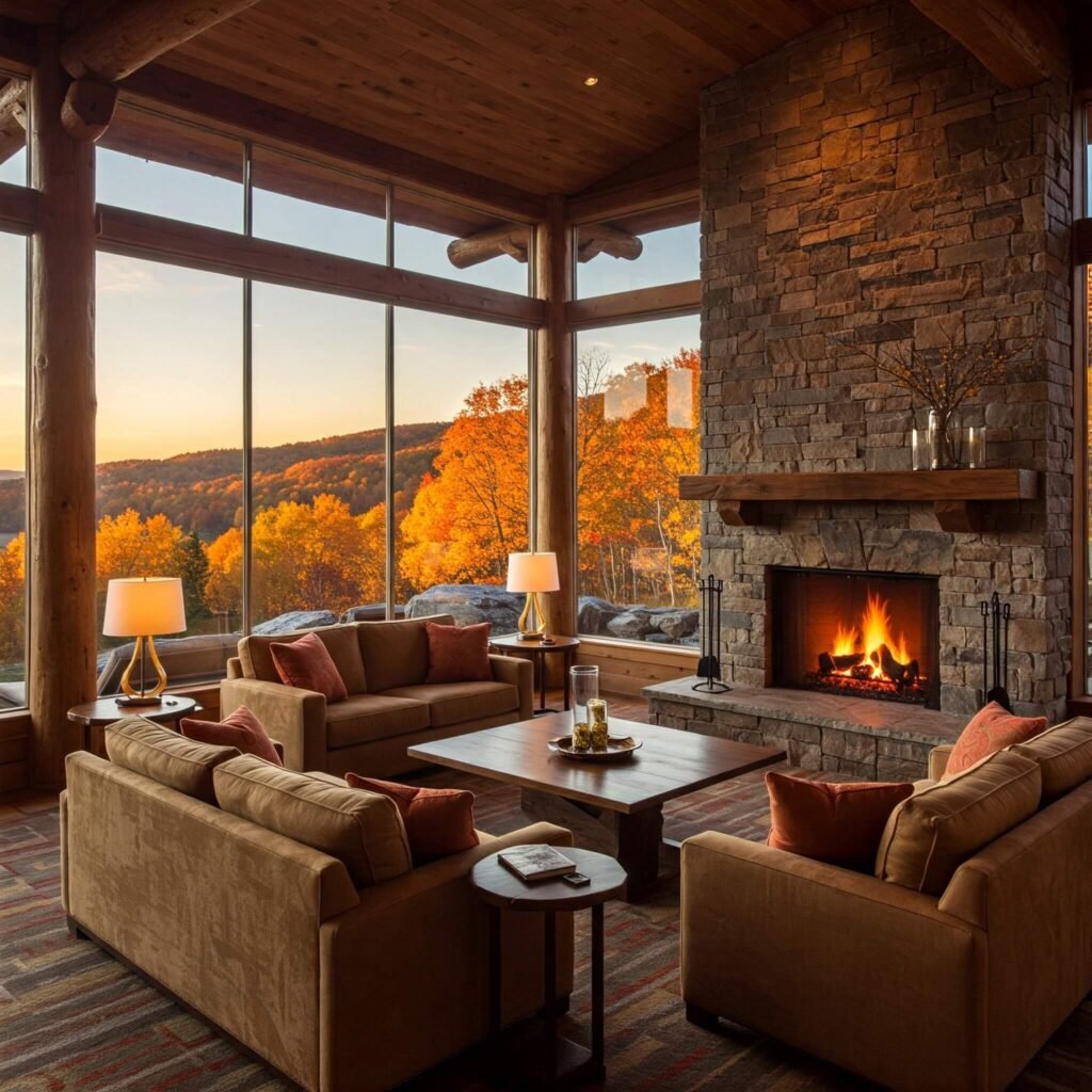 Cozy Fireplace in Vermont Resort