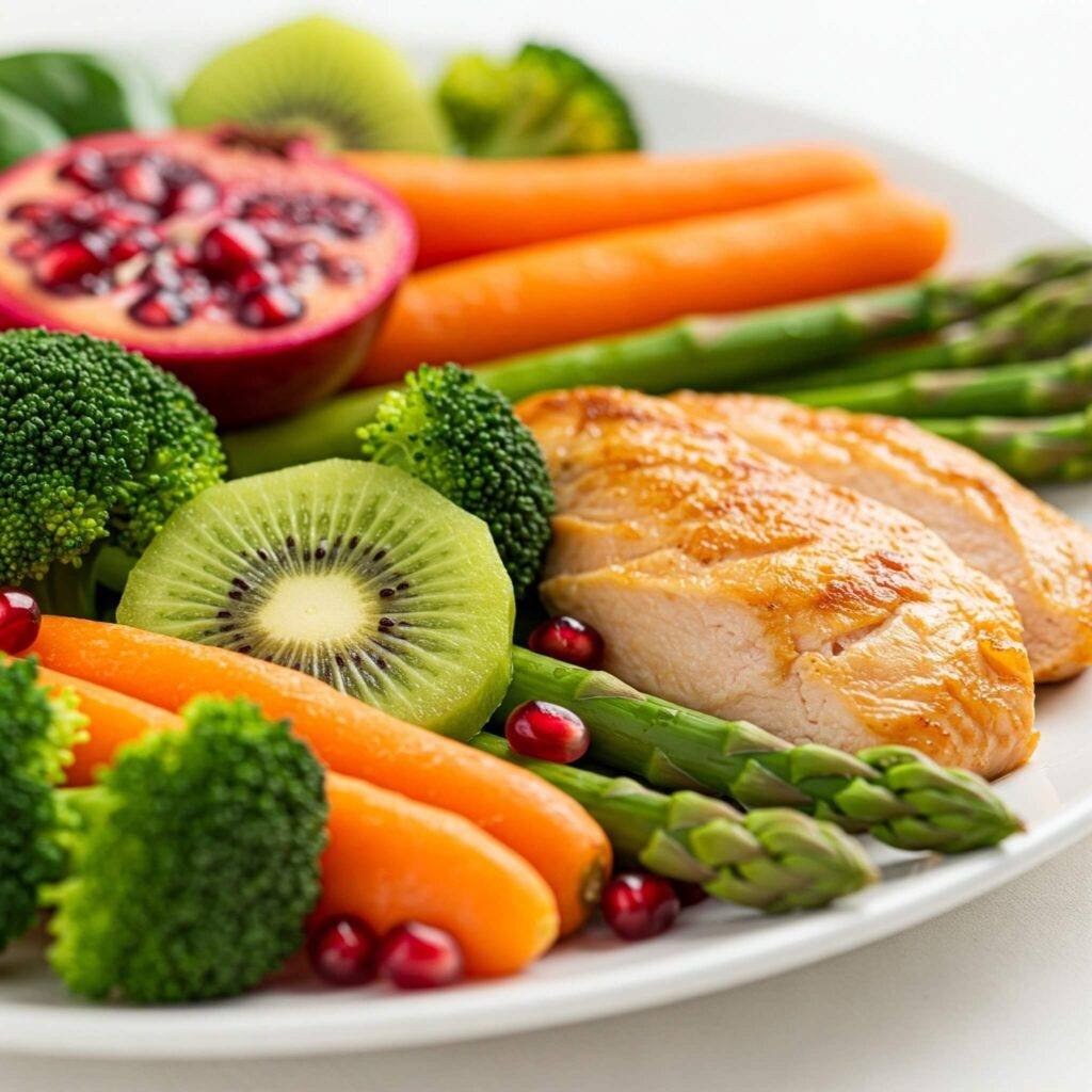 Healthy and vibrant meal