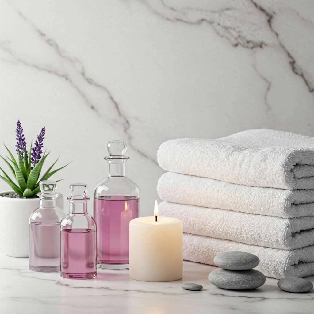 Spa essentials still life