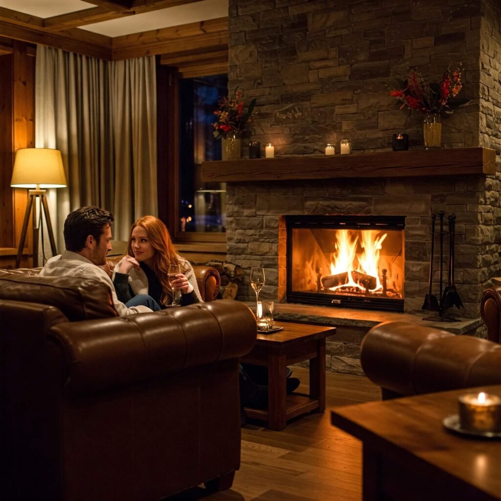 Cozy fireplace retreat