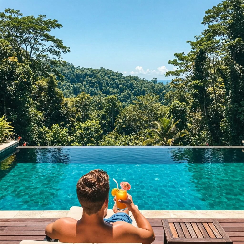 Jungle view infinity pool