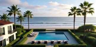 America’s Best Oceanfront Luxury Resorts for 2025 Golden hour photo of Montage Laguna Beach pool overlooking the ocean